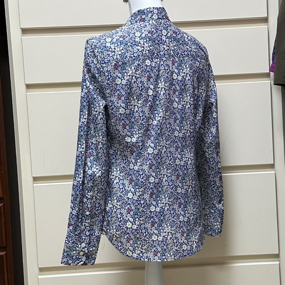 J. Crew NWT Liberty fabrics button down blue size 2 - Picture 3 of 6